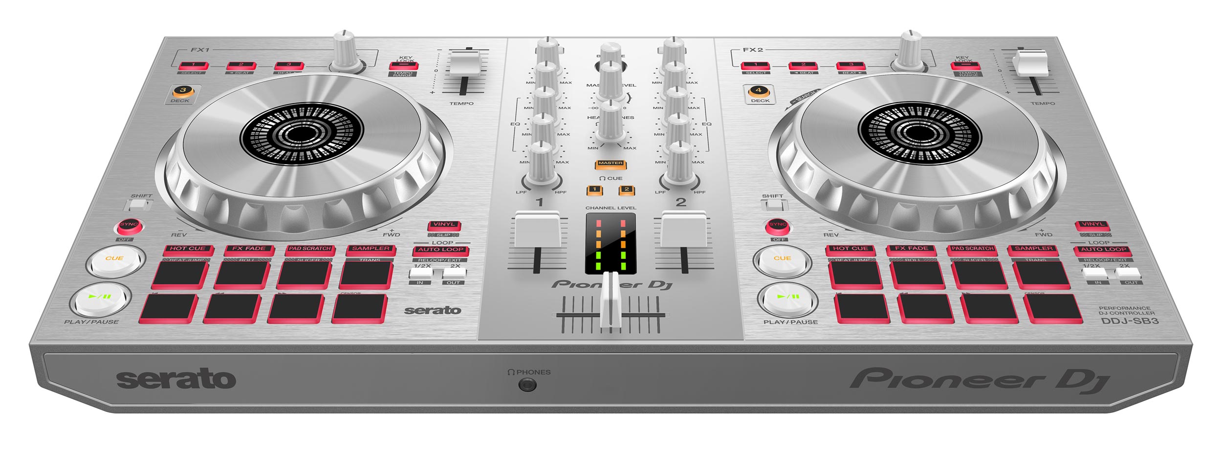 PIONEER DJ DDJ-SB3-S Limited Edition Silver Serato DJ Controller | agiprodj