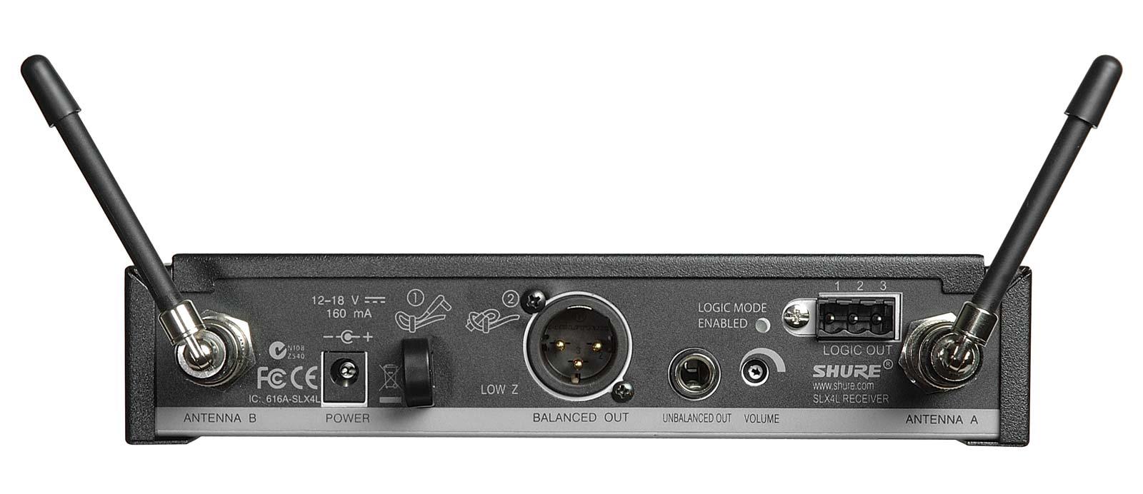 SHURE SLX4L-G4 | Wireless Microphone Receiver with Logic 470-494 MHz ...