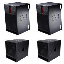 2 BASSBOSS DV12 MK3 2-Way High SPL Powered Loudspeaker with 2 BB15 MK3 Subwoofer Super Party Rocker Bundle