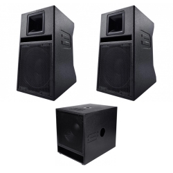 2 BASSBOSS SV9 MK3 Powered Loudspeaker Monitor with BB15 MK3 Subwoofer Basic Party Rocker Bundle