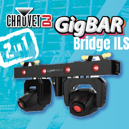 New Chauvet DJ GigBAR Bridge ILS 2-in-1 LED Moving Head Wash Stage Light System Ready to Ship Today!