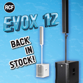 RCF EVOX 12 Portable Active Array Sound Reinforcement PA Speaker Systems In Stock 