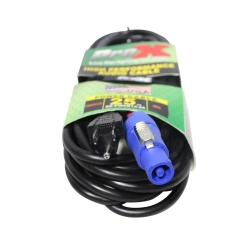 PROX XC-PWCE14-25 25 Ft. 14 AWG High Performance Power Cord NEMA 5-15 Edison to Blue Male Power Connection