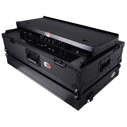 ProX XS-REV71K2U WLTBLLED All Black ATA Style Flight Case for DDJ-REV7 DDJ-1000SRT w LED Kit 2U