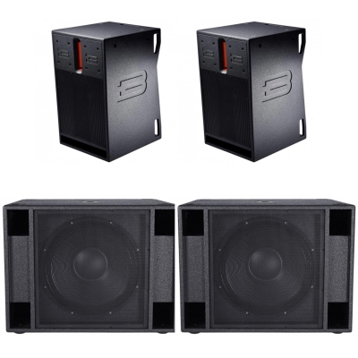 2 BASSBOSS DV12 MK3 Speaker with 2 SSP118 MK3 Subwoofer Deluxe Party Rocker Bundle