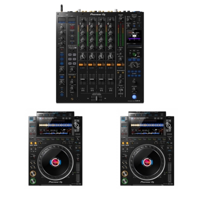 PIONEER DJ DJM-A9 Mixer with 2 CDJ-3000 Multiplayer Bundle