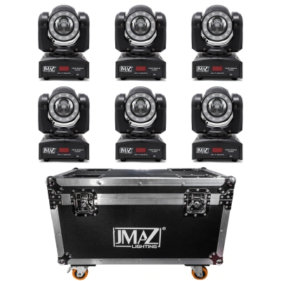 JMAZ Crazy Beam 40 Fusion 6 Light Bundle + Road Case  - Trade Show Units