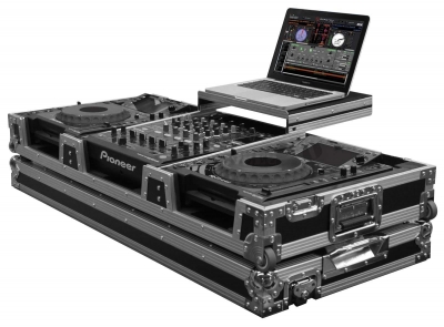 ODYSSEY FZGSL12CDJW Flight Zone Low Profile Glide Style DJ Coffin 12" Mixer/CDJs