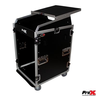 ProX T-16MRSS13ULT Universal 19 Rackmount Mixer 13U Top 16U Front With Side Work Table