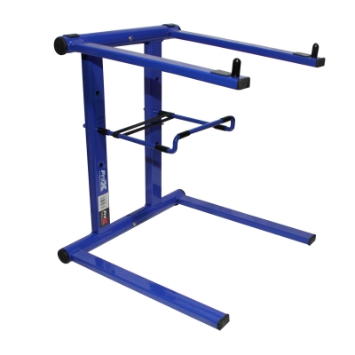 ProX T-LPS600BLUE Foldable Portable DJ Laptop Stand with Adjustable Shelf - Blue