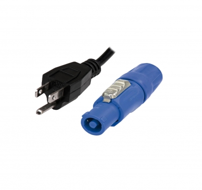 PROX XC-PWCE14-06 6 Ft. 14 AWG High Performance Power Cord NEMA 5-15 Edison to Blue Male for Power Connection